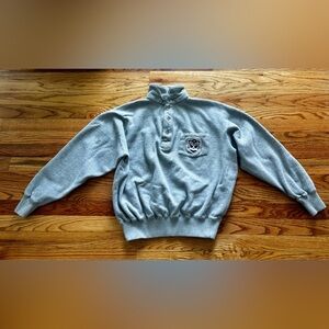 Ralph Lauren Gray Mock Neck Sweatshirt - Medium - Tennis Creat